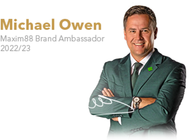 Michael Owen — Maxim88 brand ambassador